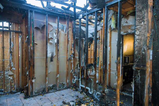 Professional Emergency Fire Damage Restoration technician working in Boyds, MD